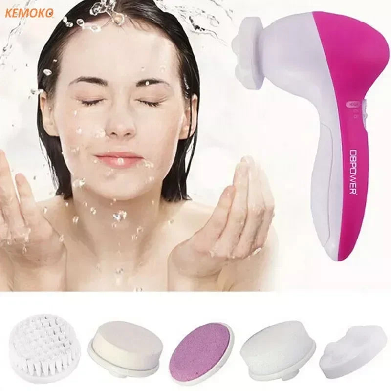 Limpador e massageador facial 5 em 1